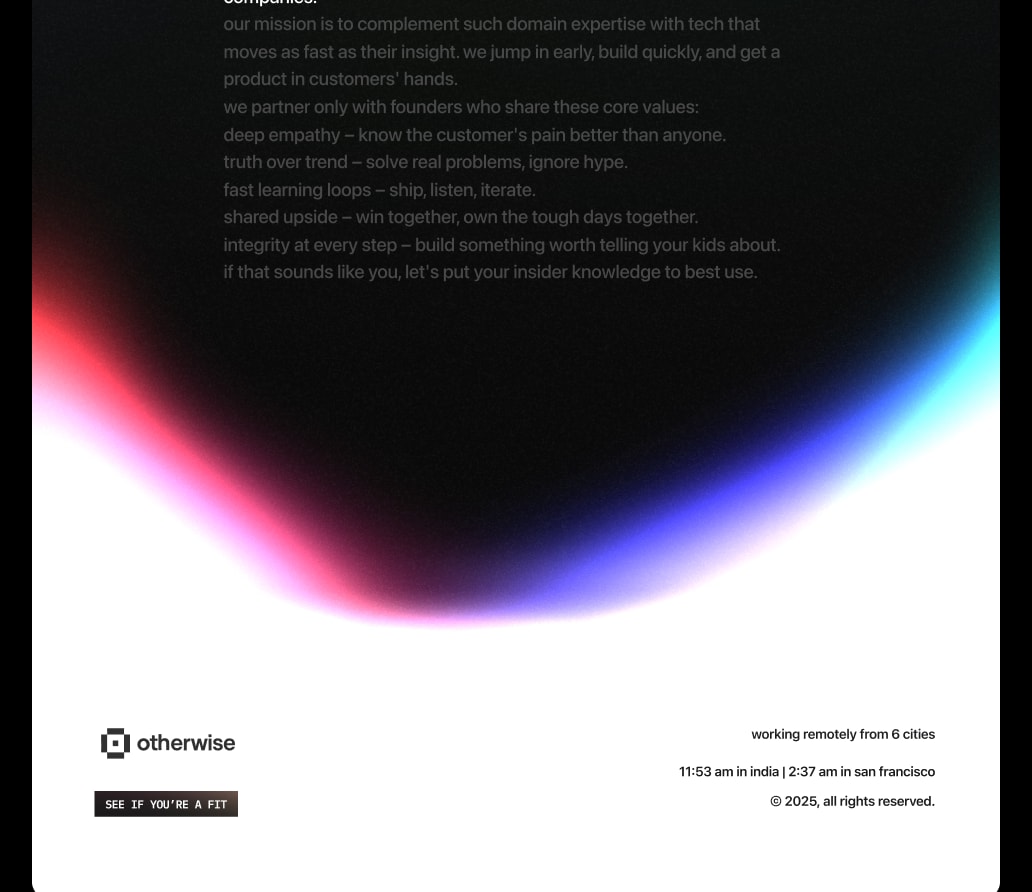 Otherwise Global Footer