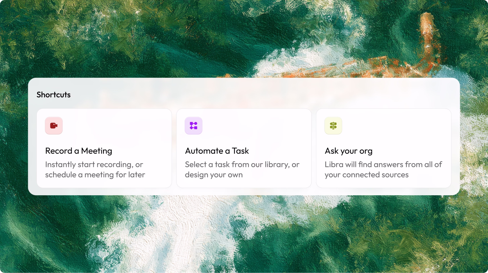 Libra shortcuts