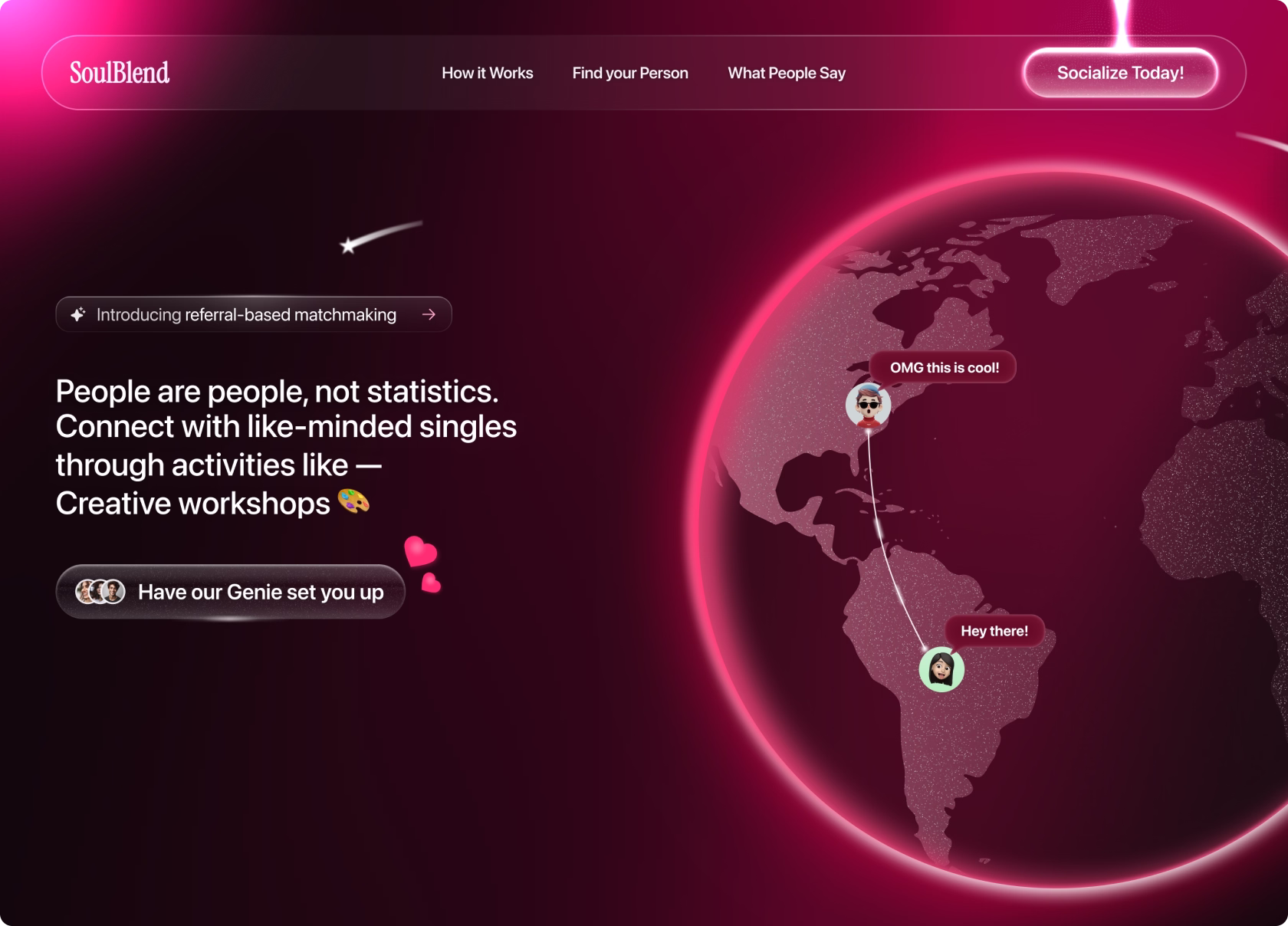 SoulBlend connect globe